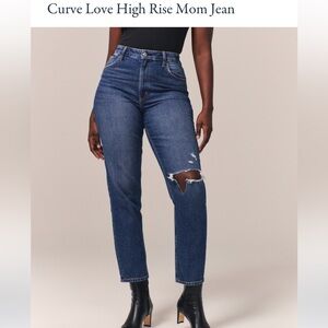 Abercrombie curve love high rise mom Jean